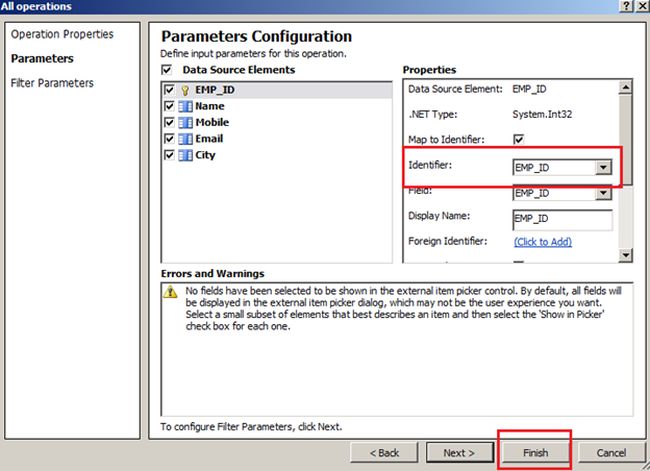 parameters configuration